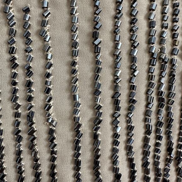 BOSTON PROPER | Geometric Beaded Short Sleeve Blouse | Size Small - Picture 8 of 8